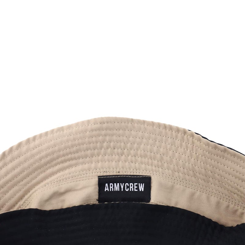 Armycrew Big Size Oversized Microfiber Reversible Bucket Hat - Black Khaki - 2XL-3XL - Image 5